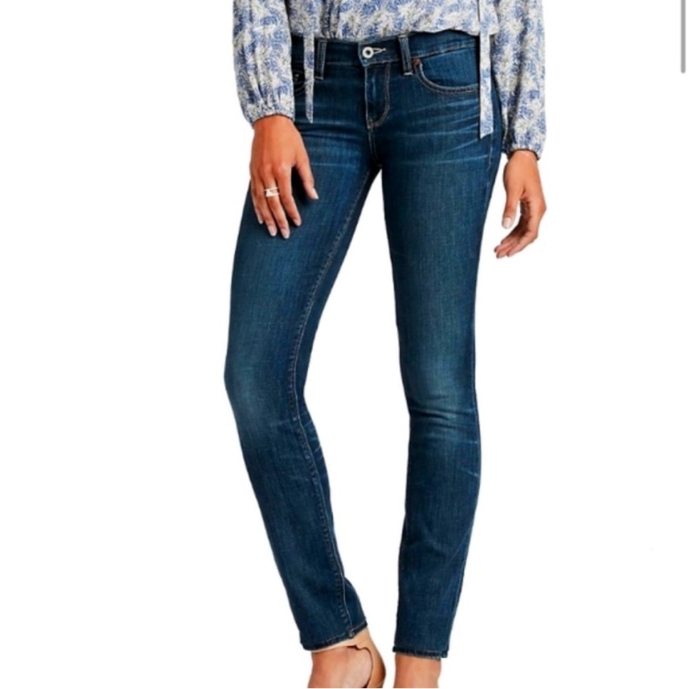 Lucky Brand Vintage Y2K Low Rise Lola Skinny Midwash Distressed Jeans